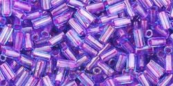 Toho biseris  TB-01-252 3mm Inside-Color Aqua/Purple-Lined