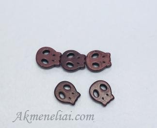 Hovlitas dažytas, kaukolė ruda, 13x15mm