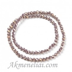 Kristalai Rosy Brown AB 4mm, juosta ~100vnt.