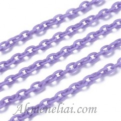 Grandinė akrilo, violetinė, 38cm,grandelė 8x5.5