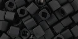 Toho biseris  4mm Cube TC-04-49F Opaque Frosted Jet