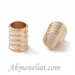 Intarpai, paauksuoti 24K auksu, 5x4mm, skylute 3mm. Pakuotė 20vnt.