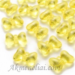Pakabukas akrilinis BANTUKAS, geltonas, 21x29x10.5mm