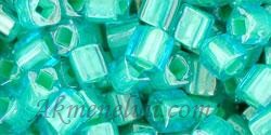 Toho biseris  4mm Cube TC-04-954 Inside-Color Aqua/Lt Jonquil-Lined