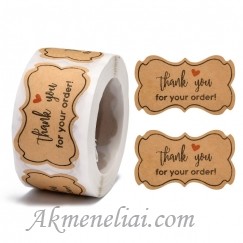 Lipdukai, Thank you for your order, 30x49mm, pakuotė 50vnt.