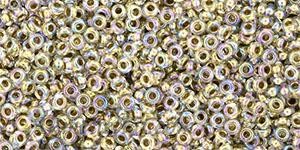 TOHO - Demi Round TN-11-994 11/0 2.2mm Gold-Lined Rainbow Crystal