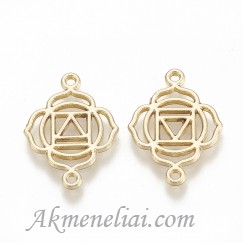 Paskirstytojas aukso spalvos, Chakra - Čakra, 20x14.5x1.5mm pakuotė 10vnt. 