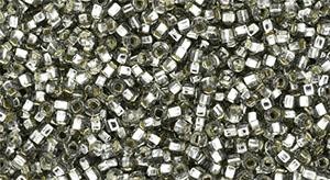 Toho biseris TR-15-29A 11/0 TR-15S-29A Square hole Silver Lined Black Diamond