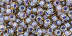 Toho biseris TR-08-926 8/0  Inside-Color Lt Topaz/Opaque Lavender-Lined