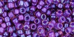 Toho biseris TR-08-928 8/0 Inside-Color Rainbow Rosaline/Opaque Purple-Lined  