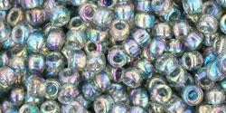 Toho biseris TR-08-176 8/0 Transparent-Rainbow Black Diamond