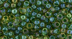 Toho biseris TR-08-242 8/0 Inside-Color Luster Jonquil/Emerald-Lined