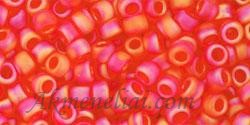 Toho biseris TR-08-165F 8/0 Transparent-Rainbow-Frosted Lt Siam Ruby
