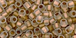 Toho biseris TR-08-989F 8/0  Gold-Lined Frosted Crystal