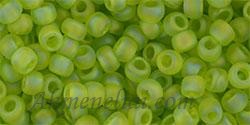 Toho biseris TR-06-164F 6/0 Transparent-Rainbow-Frosted Lime Green