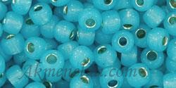Toho biseris TR-06-2117 6/0  Silver-Lined Milky Aqua