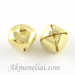 Varpelis, skambaliukas, aukso spalvos, 19~20x19~20x16mm, pakuotė 10vnt.