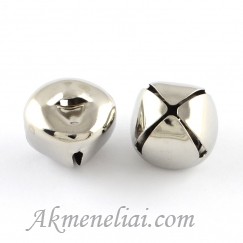 Varpelis, skambaliukas, metalo spalvos, 19~20x19~20x16mm, pakuotė 10vnt.