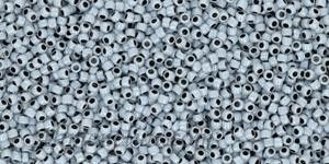 Toho biseris TR-15-820 15/0 Inside-Color Opaque Gray/Black-Lined