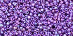 Toho biseris TR-15-928 15/0 Inside-Color Rainbow Rosaline/Opaque Purple-Lined