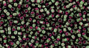 Toho biseris TR-15-2204 15/0 Dyed Silver-Lined Pink Frosted Olivine