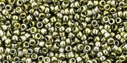 Toho biseris TR-15-457 15/0 Gold-Lustered Green Tea 