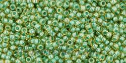 Toho biseris TR-15-380 15/0 Inside-Color Topaz/Mint Julep-Lined