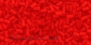 TOHO Bugle TB-01-5F 3mm Transparent Frosted Lt Siam Ruby