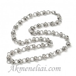 Grandinėlė nerūdijančio plieno su užsegimu, 55.5cm, 1vnt.