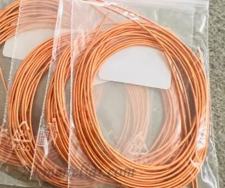 Kieta kanitelė 1mm oranžinė, pakuotė 10g.