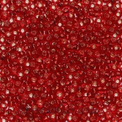 Čekiškas PRECIOSA biseris. Originali 50g pakuotė. 9/0 dydis, raudonas su folija 97070