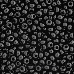 Čekiškas PRECIOSA biseris. 50g pakuotė. 10/0 dydis, juodas  23980