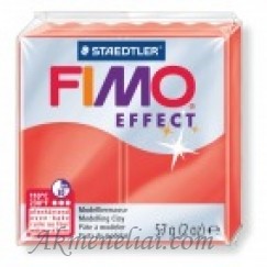 FIMO modelinas Tranparent Red Effect 204, Raudonas skaidrus, 57g pakuotė