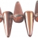 Spike karoliukas, 4x10mm, Apollo Gold- skaidrus rusvas, dengtas auksu