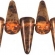 Spike karoliukas, 4x10mm, Picasso-Crystal