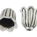 Kepurėlė sidabro spalvos 10x10mm