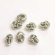 Karoliukas kaukolė sidabro spalva 12x8mm, 