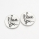 Pakabukas I love you sidabro spalvos 20mm