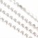Grandinėlė su Crystals kristalais, metalas sidabro spalvos, akutės 2,6mm