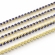 Grandinėlė su Saphire kristalais, metalas aukso spalvos, akutės 3,7mm