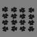 Langlois-Martin žvyneliai- Gėlytės, Noir-juoda, 5mm