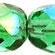 Briaunuoti karoliukai - Firepolished, Green AB, 6mm