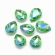 Kristalas SPARK lašo formos 7x10mm, Light Green Foiled