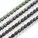 Grandinėlė su Dark rainbow kristalais, metalas juodos spalvos, akutės 2mm