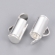 Užbaigimo detalė sidabro spalvos, 6x4mm, vidinis diameter 2mm