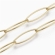 Grandinėlė nerūdijančio plieno, paauksuota 18K, 20x6mm, 1 metras