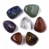 Čakros akmenėlių rinkinys, 7vnt., ~23-30x20-24x15-24mm, supakuota į dovanų maišelį