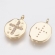 Pakabukas paauksuotas 18K auksu su cirkoniais, 14x10mm
