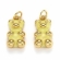 Pakabukas Meškiukas, metalinis paauksuotas 18K auksu, padengtas emale, Geltonas, 17,5x9mm