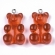 Pakabukas Meškiukas guminukas raudonas, 31x18mm